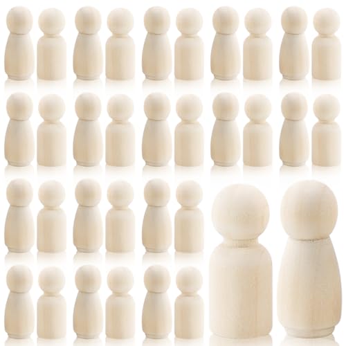 LNQ LUNIQI Kleine Holzfiguren zum Bemalten, 100 Stück DIY Holzpuppen zum Basteln, Holz Spielfiguren Blanko Holzkegel Figuren Holzmännchen Spielfiguren für DIY-Basteln Dekoration LNQ LUNIQI Kleine Holzfiguren zum Bemalten, 100 Stück DIY Holzpuppen zum Basteln, Holz Spielfiguren Blanko Holzkegel Figuren Holzmännchen Spielfiguren für DIY-Basteln Dekoration von LNQ LUNIQI