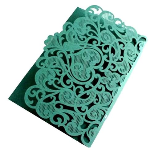 LNQKJXIIA 50er-Pack lasergeschnittene Hochzeitseinladungen, Partyeinladungen, Einladungskarten for Hochzeitsfeiern, Brautpartys, Verlobungen, Geburtstagseinladungen Einladungen(Groen) von LNQKJXIIA