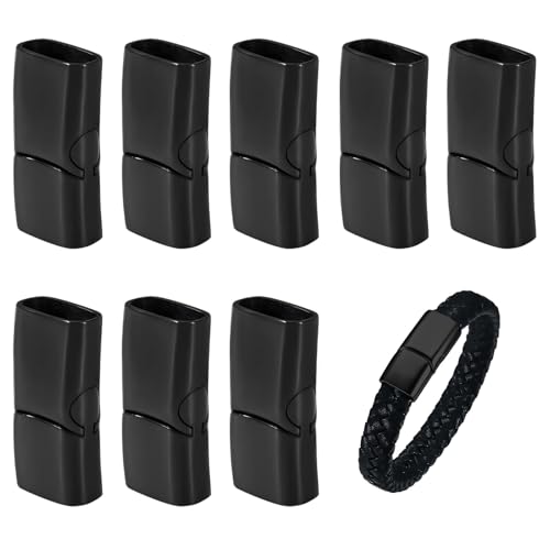 LNSYSNS Magnetverschluss Armband, 8 Stück Armband Verschluss, Legierung Rectangle Lederarmband Verschluss, Schnalle Bohrung 12 x 6 mm Schwarz, Magnetverschlüsse für Armbänder, für Lederseil Halskette LNSYSNS Magnetverschluss Armband, 8 Stück Armband Verschluss, Legierung Rectangle Lederarmband Verschluss, Schnalle Bohrung 12 x 6 mm Schwarz, Magnetverschlüsse für Armbänder, für Lederseil Halskette von LNSYSNS