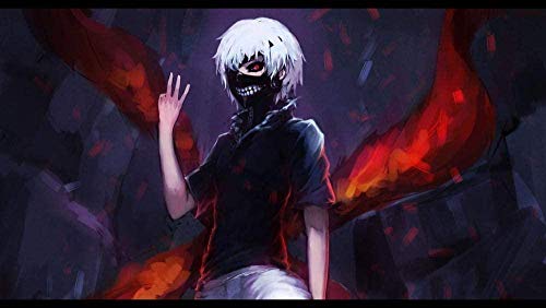 DIY Malen nach Zahlen für Erwachsene Anfänger Bunte Leinwand Ölgemälde Kit für Kinder und Erwachsene Malen nach Zahlen Kits Tokyo Ghoul Inch38x52cm DIY Malen nach Zahlen für Erwachsene Anfänger Bunte Leinwand Ölgemälde Kit für Kinder und Erwachsene Malen nach Zahlen Kits Tokyo Ghoul Inch38x52cm von LNTYW