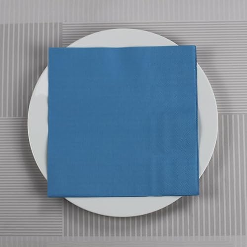 Servietten Blau Servietten Hochzeit Geburtstag Kindergeburtstag Cocktailservietten Geburtstagsservietten Party Napkins Disposable Papierservietten Tischdeko Pack of 10(33x33cm) von LNXSESN