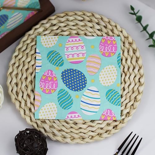 Servietten Blaues Gelbes Herz Servietten Hochzeit Geburtstag Kindergeburtstag Cocktailservietten Geburtstagsservietten Party Napkins Disposable Papierservietten Tischdeko Pack of 20(33x33cm) von LNXSESN