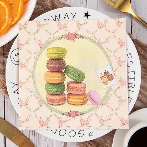 Servietten Fruchtgrün Rosa Servietten Hochzeit Geburtstag Kindergeburtstag Cocktailservietten Geburtstagsservietten Party Napkins Disposable Weich Papierservietten Tischdeko Pack of 10(33x33cm) von LNXSESN
