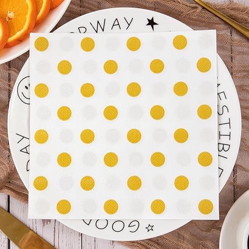 Servietten Goldene Geometrie Weiß Servietten Hochzeit Geburtstag Kindergeburtstag Cocktailservietten Geburtstagsservietten Party Napkins Disposable Weich Papierservietten Tischdeko Pack of 5(33x33cm) von LNXSESN