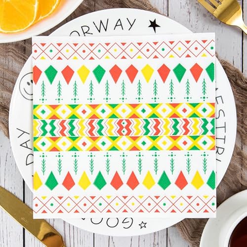 Servietten Gras Grün Gelb Servietten Hochzeit Geburtstag Kindergeburtstag Cocktailservietten Geburtstagsservietten Party Napkins Disposable Papierservietten Tischdeko Pack of 10(33x33cm) von LNXSESN