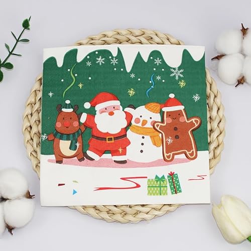 Servietten Grün Tier Braun Servietten Hochzeit Geburtstag Kindergeburtstag Cocktailservietten Geburtstagsservietten Party Napkins Disposable Papierservietten Tischdeko Pack of 20(33x33cm) von LNXSESN