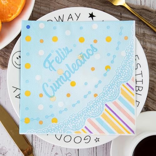 Servietten Junge Lila Blau Servietten Hochzeit Geburtstag Kindergeburtstag Cocktailservietten Geburtstagsservietten Party Napkins Disposable Weich Papierservietten Tischdeko Pack of 15(33x33cm) von LNXSESN