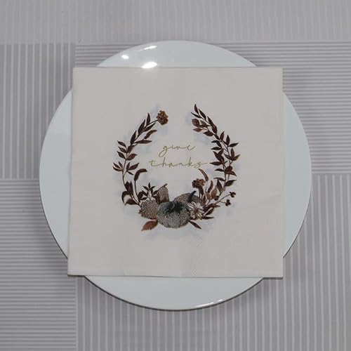 Servietten Kaffeeblatt Kürbis Servietten Hochzeit Geburtstag Kindergeburtstag Cocktailservietten Geburtstagsservietten Party Napkins Disposable Papierservietten Tischdeko Pack of 10(33x33cm) von LNXSESN
