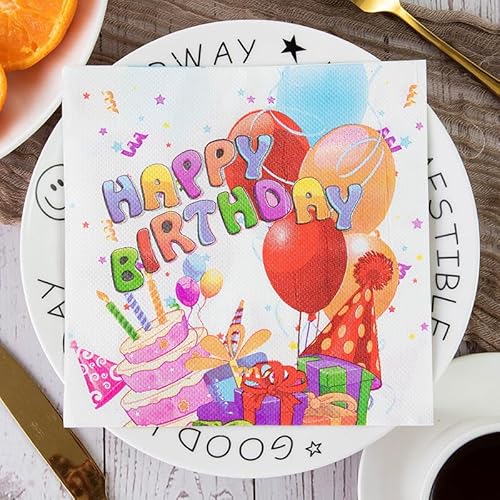 Servietten Lila Ballon Stars Servietten Hochzeit Geburtstag Kindergeburtstag Cocktailservietten Geburtstagsservietten Party Napkins Disposable Papierservietten Tischdeko Pack of 15(33x33cm) von LNXSESN