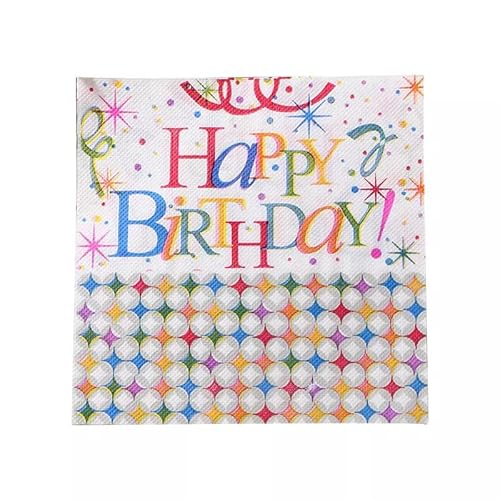 Servietten Lila Grau Blau Servietten Hochzeit Geburtstag Kindergeburtstag Cocktailservietten Geburtstagsservietten Party Napkins Disposable Papierservietten Tischdeko Pack of 10(33x33cm) von LNXSESN