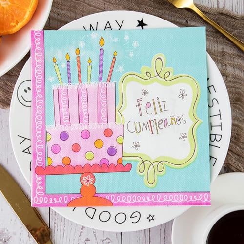 Servietten Lila Kerze Grün Servietten Hochzeit Geburtstag Kindergeburtstag Cocktailservietten Geburtstagsservietten Party Napkins Disposable Weich Papierservietten Tischdeko Pack of 20(33x33cm) von LNXSESN