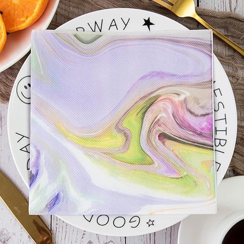 Servietten Lila Marmorgrün Servietten Hochzeit Geburtstag Kindergeburtstag Cocktailservietten Geburtstagsservietten Party Napkins Disposable Papierservietten TischdekoPack of 20(33x33cm) von LNXSESN