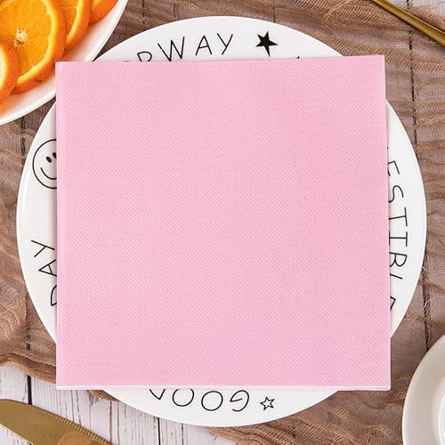 Servietten Mädchen Rosa Servietten Hochzeit Geburtstag Kindergeburtstag Cocktailservietten Geburtstagsservietten Party Napkins Disposable Weich Papierservietten Tischdeko Pack of 10(33x33cm) von LNXSESN