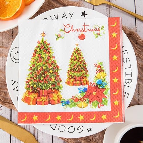 Servietten Moon Tree Stars Servietten Hochzeit Geburtstag Kindergeburtstag Cocktailservietten Geburtstagsservietten Party Napkins Disposable Papierservietten Tischdeko Pack of 15(33x33cm) von LNXSESN