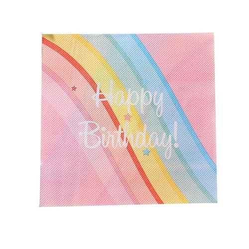 Servietten Regenbogensterne Servietten Hochzeit Geburtstag Kindergeburtstag Cocktailservietten Geburtstagsservietten Party Napkins Disposable Weich Papierservietten Tischdeko Pack of 5(33x33cm) von LNXSESN