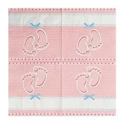 Servietten Rosa Himmelblau Servietten Hochzeit Geburtstag Kindergeburtstag Cocktailservietten Geburtstagsservietten Party Napkins Disposable Papierservietten Tischdeko Pack of 10(33x33cm) von LNXSESN