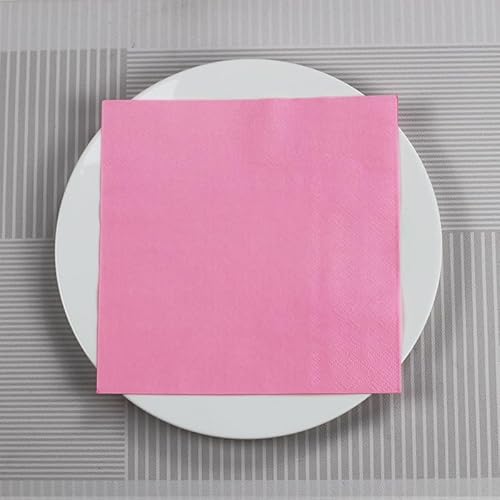 Servietten Rosa Servietten Hochzeit Geburtstag Kindergeburtstag Cocktailservietten Geburtstagsservietten Party Napkins Disposable Papierservietten Tischdeko Pack of 30(33x33cm) von LNXSESN