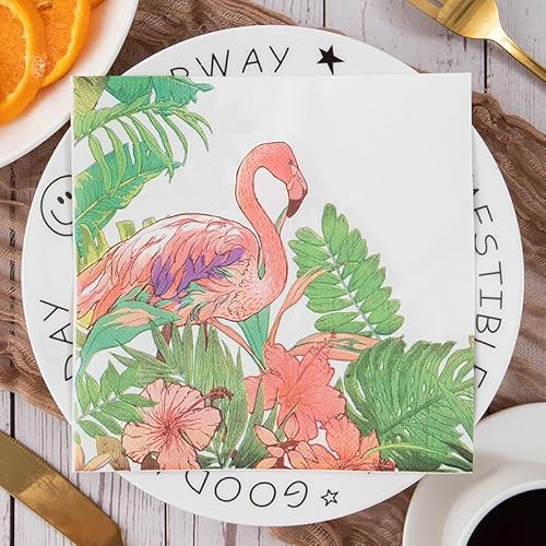 Servietten Tierische Grüne Blätter Servietten Hochzeit Geburtstag Kindergeburtstag Cocktailservietten Geburtstagsservietten Party Napkins Disposable Papierservietten Tischdeko Pack of 20(33x33cm) von LNXSESN
