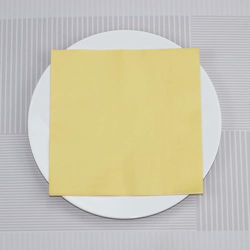 Servietten Zitronengelb Servietten Hochzeit Geburtstag Kindergeburtstag Cocktailservietten Geburtstagsservietten Party Napkins Disposable Papierservietten Tischdeko Pack of 5(33x33cm) von LNXSESN