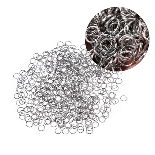 500 Stück 6 mm versilberte Binderinge Spaltringe Kreisverschluss Verbindungsringe Schmuck Halskette Armband Anhänger Choker Charm Schlaufen DIY Handwerk Ohrring Herstellung Zubehör Schmuck Fundstücke 500 Stück 6 mm versilberte Binderinge Spaltringe Kreisverschluss Verbindungsringe Schmuck Halskette Armband Anhänger Choker Charm Schlaufen DIY Handwerk Ohrring Herstellung Zubehör Schmuck Fundstücke von LNYMZD