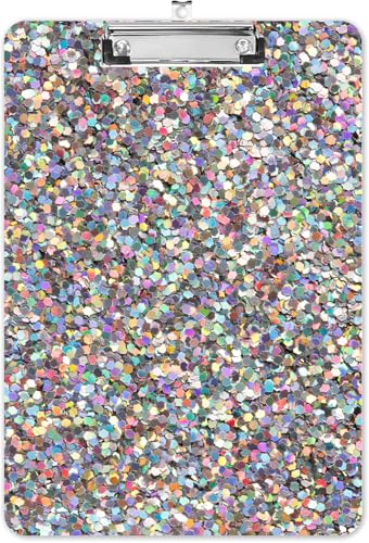 Fashion A4-Klemmbrett, Standardbriefgröße 22,9 x 31,8 cm, dekoratives Holz-Klemmbrett mit niedrigem Profil, Metallclip für Büro, Schule, Lehrer und Studenten, leuchtend bunt von LNZLKING