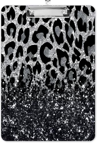 Modisches A4-Klemmbrett, Standardbriefgröße, 22,9 x 31,8 cm, dekoratives Holz-Klemmbrett mit niedrigem Profil, Metallclip für Büro, Schule, Lehrer und Studenten, luxuriöser schwarzer Leopard Modisches A4-Klemmbrett, Standardbriefgröße, 22,9 x 31,8 cm, dekoratives Holz-Klemmbrett mit niedrigem Profil, Metallclip für Büro, Schule, Lehrer und Studenten, luxuriöser schwarzer Leopard von LNZLKING
