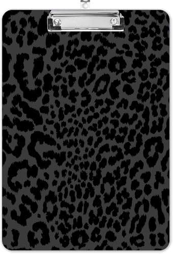 Modisches A4-Klemmbrett, Standardbriefgröße, 22,9 x 31,8 cm, dekoratives Holz-Klemmbrett mit niedrigem Profil, Metallclip für Büro, Schule, Lehrer und Studenten, schwarzer Leoparden-Wildtier-Gepard Modisches A4-Klemmbrett, Standardbriefgröße, 22,9 x 31,8 cm, dekoratives Holz-Klemmbrett mit niedrigem Profil, Metallclip für Büro, Schule, Lehrer und Studenten, schwarzer Leoparden-Wildtier-Gepard von LNZLKING
