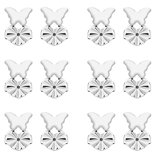Verriegelbare Ohrring-Verschlüsse für Ohrstecker, 18-karätiges Gold, sichere Ohrring-Verschlüsse für Ohrstecker, hypoallergene Ohrring-Verschlüsse für hängende Ohren (6 Paar) von LOADR