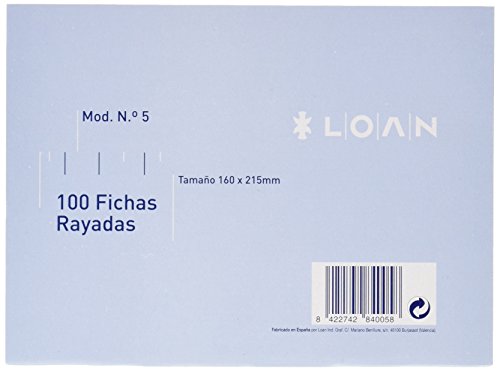 numéro-loan 5 Fiches rayadas 100 teilig von LOAN