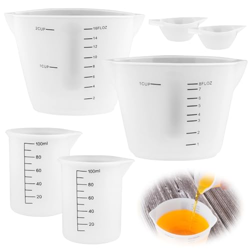 6 Stück Messbecher aus Silikon,250/500ml/100ml/10ml Messbecher Epoxidharz Mischbecher,für DIY Basteln Epoxidharz Gießformen Schmuckherstellung Küche Labor 6 Stück Messbecher aus Silikon,250/500ml/100ml/10ml Messbecher Epoxidharz Mischbecher,für DIY Basteln Epoxidharz Gießformen Schmuckherstellung Küche Labor von LOBVABA