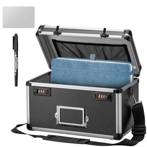 LOCKCURX Aufbewahrungsbox für Aktenordner, Zahlenschloss-Box mit Etikettenschlitz, abschließbare Aufbewahrungsbox, tragbar, sicher für Dokumente, Medizin und Wertsachen, 38,1 x 21,6 x 24,9 cm LOCKCURX Aufbewahrungsbox für Aktenordner, Zahlenschloss-Box mit Etikettenschlitz, abschließbare Aufbewahrungsbox, tragbar, sicher für Dokumente, Medizin und Wertsachen, 38,1 x 21,6 x 24,9 cm von LOCKCURX