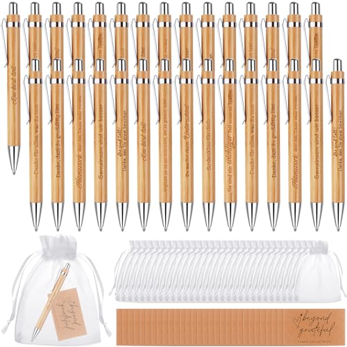 90 Stück Dankeschön Geschenke für Mitarbeiter Inspirierende Bambus Kugelschreiber Holz mit Organzabeutel Und Dankeskarte Glücksstift Motivation Kugelschreiber für Kollegen Krankenschwester Team Lehrer 90 Stück Dankeschön Geschenke für Mitarbeiter Inspirierende Bambus Kugelschreiber Holz mit Organzabeutel Und Dankeskarte Glücksstift Motivation Kugelschreiber für Kollegen Krankenschwester Team Lehrer von LOCOLO