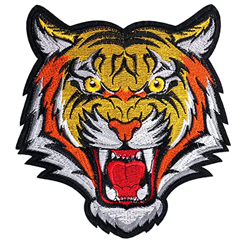LOCOMO Großer Tiger brüllender Kopf Bügelbild Aufnäher Aufnäher Bestickte Stickerei Bengal DIY Applikation Motiv für Kinder Erwachsene Herren Kleidung Jacke Rucksack Dekoration LOCOMO Großer Tiger brüllender Kopf Bügelbild Aufnäher Aufnäher Bestickte Stickerei Bengal DIY Applikation Motiv für Kinder Erwachsene Herren Kleidung Jacke Rucksack Dekoration von LOCOMO
