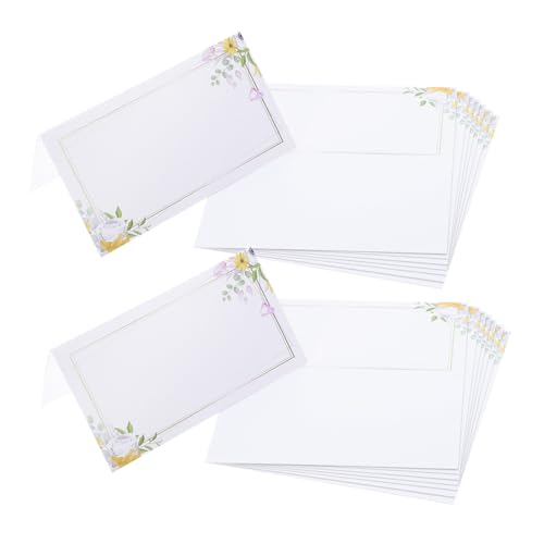 LOEFLIFA 100 Stück Teiliges Blumige Hochzeit Sitzkarten aus Robustem Papier mit Glatter Schreibfläche für Tischdekoration bei Empfang Bankett Dinner Babyparty und LOEFLIFA 100 Stück Teiliges Blumige Hochzeit Sitzkarten aus Robustem Papier mit Glatter Schreibfläche für Tischdekoration bei Empfang Bankett Dinner Babyparty und von LOEFLIFA