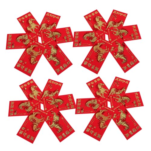 LOEFLIFA 30 Stück Chinesische Neujahrs Rotumschläge mit Prägung Jahr Des Pferdes Traditionelle Hong Bao Umschläge Lunar Year Packet Für Frühlingsfest Geburtstag LOEFLIFA 30 Stück Chinesische Neujahrs Rotumschläge mit Prägung Jahr Des Pferdes Traditionelle Hong Bao Umschläge Lunar Year Packet Für Frühlingsfest Geburtstag von LOEFLIFA