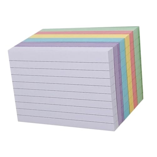 LOEFLIFA 300 Stück Karteikarten Mit Klarem Horizontalem Linienmuster Einseitig Bedruckt Farbig Sortiert Dickes Papier für Lernen Notizen Präsentationen Büro und Schule Vielseitig und von LOEFLIFA