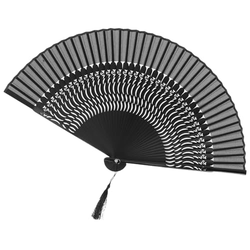 LOEFLIFA Chinesischer Faltbarer Handfächer Traditionell mit Spitzenornament Leicht und Tragbar als Tanzrequisite und Partyaccessoire für Sommer Hochzeit Fotografie und Bühnenauftritte von LOEFLIFA