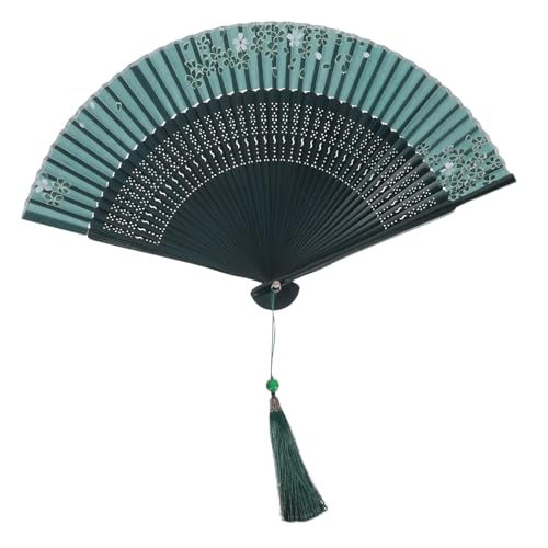 LOEFLIFA Vintage Handfächer Faltbar Retro Fächer mit Blumenmuster Eleganter Chinesischer Faltfächer als Tanz und Fotorequisit für Sommer Party Cosplay LOEFLIFA Vintage Handfächer Faltbar Retro Fächer mit Blumenmuster Eleganter Chinesischer Faltfächer als Tanz und Fotorequisit für Sommer Party Cosplay von LOEFLIFA