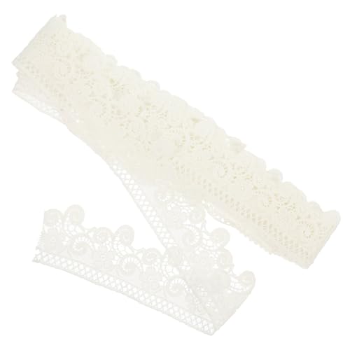LOEFLIFA Weiße Vintage Spitze Band Französische Retro Spitze Borte Beständig Vielseitig für Kleidung Vorhänge Tischdecken und DIY Nähzubehör LOEFLIFA Weiße Vintage Spitze Band Französische Retro Spitze Borte Beständig Vielseitig für Kleidung Vorhänge Tischdecken und DIY Nähzubehör von LOEFLIFA