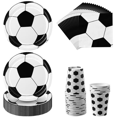 LOEPENLE 60 PCS Fußball Partygeschirr Set,Fußball Deko Geburtstag Kinder Partygeschirr Fussball Kindergeburtstag,Fussball Pappteller Deko,Fussball Geburtstag Geschirr,Fußball Pappteller Set LOEPENLE 60 PCS Fußball Partygeschirr Set,Fußball Deko Geburtstag Kinder Partygeschirr Fussball Kindergeburtstag,Fussball Pappteller Deko,Fussball Geburtstag Geschirr,Fußball Pappteller Set von LOEPENLE