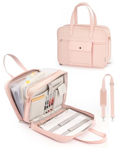 LOEUO Ringbuch mit 3 Ringen, passend für 500 Blatt, 5,1 cm Reißverschluss, 3 Ringe mit Schultergurt, Ordner, Organizer-Tasche mit 40,6 cm Laptopfach für Schule und Büro LOEUO Ringbuch mit 3 Ringen, passend für 500 Blatt, 5,1 cm Reißverschluss, 3 Ringe mit Schultergurt, Ordner, Organizer-Tasche mit 40,6 cm Laptopfach für Schule und Büro von LOEUO