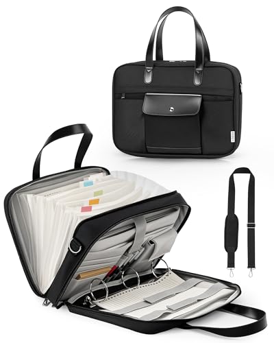 LOEUO Ringbuch mit 3 Ringen, passend für 500 Blatt, 5,1 cm Reißverschluss, 3 Ringe mit Schultergurt, Ordner, Organizer-Tasche mit 40,6 cm Laptopfach für Schule und Büro LOEUO Ringbuch mit 3 Ringen, passend für 500 Blatt, 5,1 cm Reißverschluss, 3 Ringe mit Schultergurt, Ordner, Organizer-Tasche mit 40,6 cm Laptopfach für Schule und Büro von LOEUO