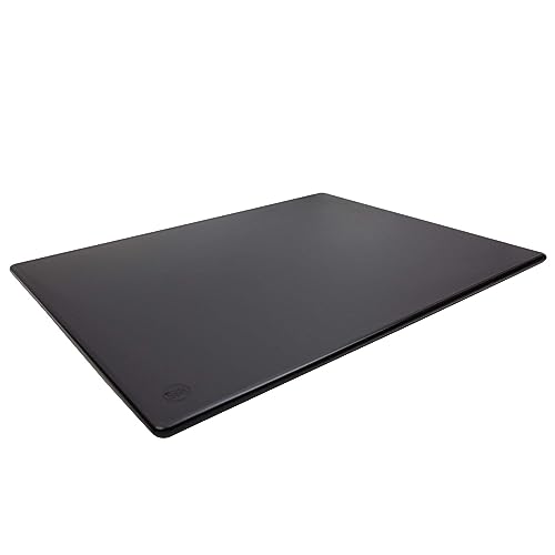 Schwarzes Schneidebrett aus Kunststoff | 60x45x1,2 cm | Spülmaschinenfest & Hygienisch | Ideal für Fleisch, Gemüse & Obst (Schwarz) von LOFERMA