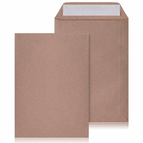 LOGIC PACK 250 Versandtaschen Braun DIN B5 Briefümschlage ohne Fenster, Haftklebend - Briefumschlag 176 x 250 mm 80g/m² Umschläge für A5 Dokumenten LOGIC PACK 250 Versandtaschen Braun DIN B5 Briefümschlage ohne Fenster, Haftklebend - Briefumschlag 176 x 250 mm 80g/m² Umschläge für A5 Dokumenten von LOGIC PACK