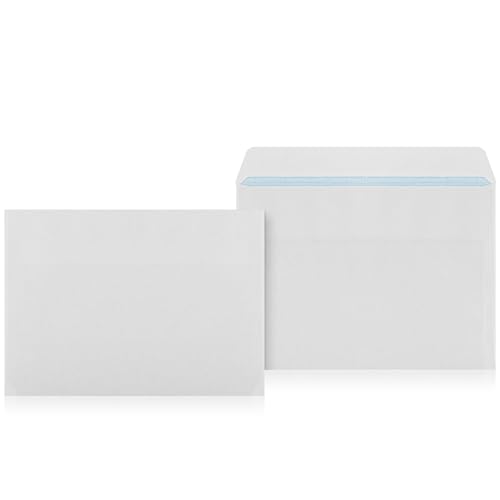 LOGIC PACK Briefumschläge DIN C6 ohne Fenster Selbstklebend - Kuvert C6 Umschläge Weiß - Briefumschlag 114 x 162 mm - Briefkuvert ohne Fenster Versandtaschen C6 - Große Briefhüllen (500 Stück) von LOGIC PACK