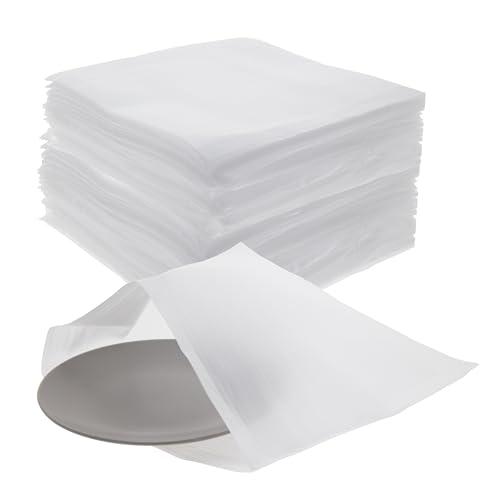 LOGIC PACK Verpackungsmaterial 100 Stk. Schaumfolie für Umzug Lagerung von Geschirr und Glas, leicht und halbtransparent Packpapier Umzugsmaterial 300 mm x 300 mm x 1 mm (Schaumstoffbeutel) von LOGIC PACK
