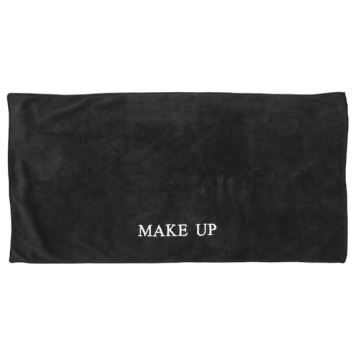 LOGOFUN Make-up-Matte für den Schminktisch, doppelseitig, Schminktisch-Abdeckung, Matte, Schminktisch, Matte, Station, Tischabdeckung, Schwarz (40 x 100 cm) von LOGOFUN
