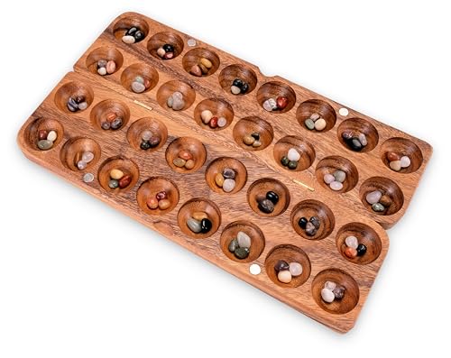 LOGOPLAY - Hus groß mit Magnetverschluss - Spielfeld 28 x 44 cm - Bao - Kalaha - Bohnenspiel - Muschelspiel - Edelsteinspiel - Steinchenspiel aus Samena-Holz - inkl. Edelsteinen LOGOPLAY - Hus groß mit Magnetverschluss - Spielfeld 28 x 44 cm - Bao - Kalaha - Bohnenspiel - Muschelspiel - Edelsteinspiel - Steinchenspiel aus Samena-Holz - inkl. Edelsteinen von LOGOPLAY