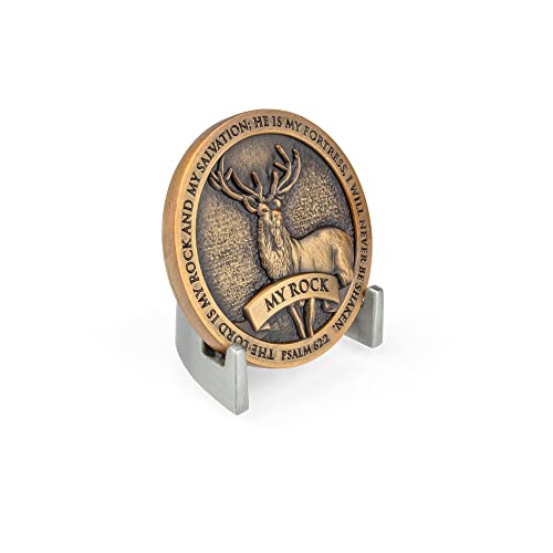 Münzhalter in mattem Silber, Militär-Münzständer, gebürstetes Metallic-Finish, Regal oben Münzhalter für Veteranen und Sammler, Token-Medaillonhalter, 5 mm halbe Staffelei, Einzel-Münzständer Münzhalter in mattem Silber, Militär-Münzständer, gebürstetes Metallic-Finish, Regal oben Münzhalter für Veteranen und Sammler, Token-Medaillonhalter, 5 mm halbe Staffelei, Einzel-Münzständer von LOGOS COINS