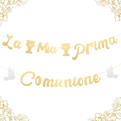 LOHAME 8pz Erste Heilige Kommunion Festoon Papier Banner Banner Gold Meine erste Heilige Kommunion Banner Kommunion Dekorationen Papier Banner Konfirmation Dekorative Festoon für Kommunion Konfirmatio LOHAME 8pz Erste Heilige Kommunion Festoon Papier Banner Banner Gold Meine erste Heilige Kommunion Banner Kommunion Dekorationen Papier Banner Konfirmation Dekorative Festoon für Kommunion Konfirmatio von LOHAME
